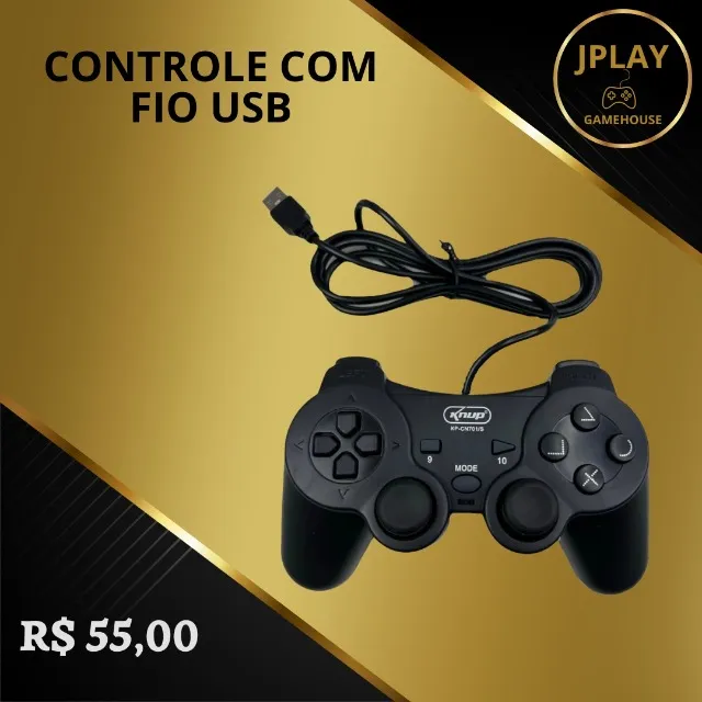 Controle com fio USB