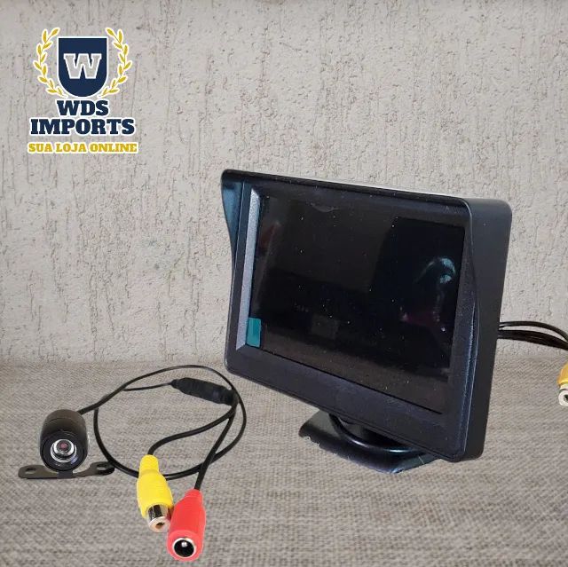 Câmera de ré com Tela Lcd  4,3 Polegadas