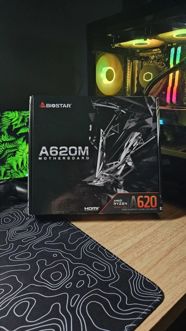 Placa Mãe Biostar A620MS, Chipset A620, AMD AM5, MATX, DDR5