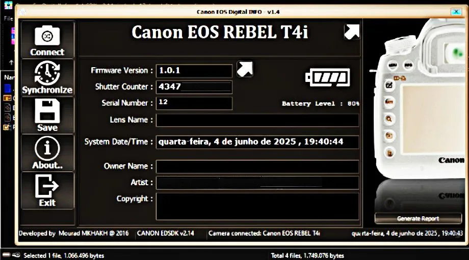 Canon EOS REBEL T4i 
