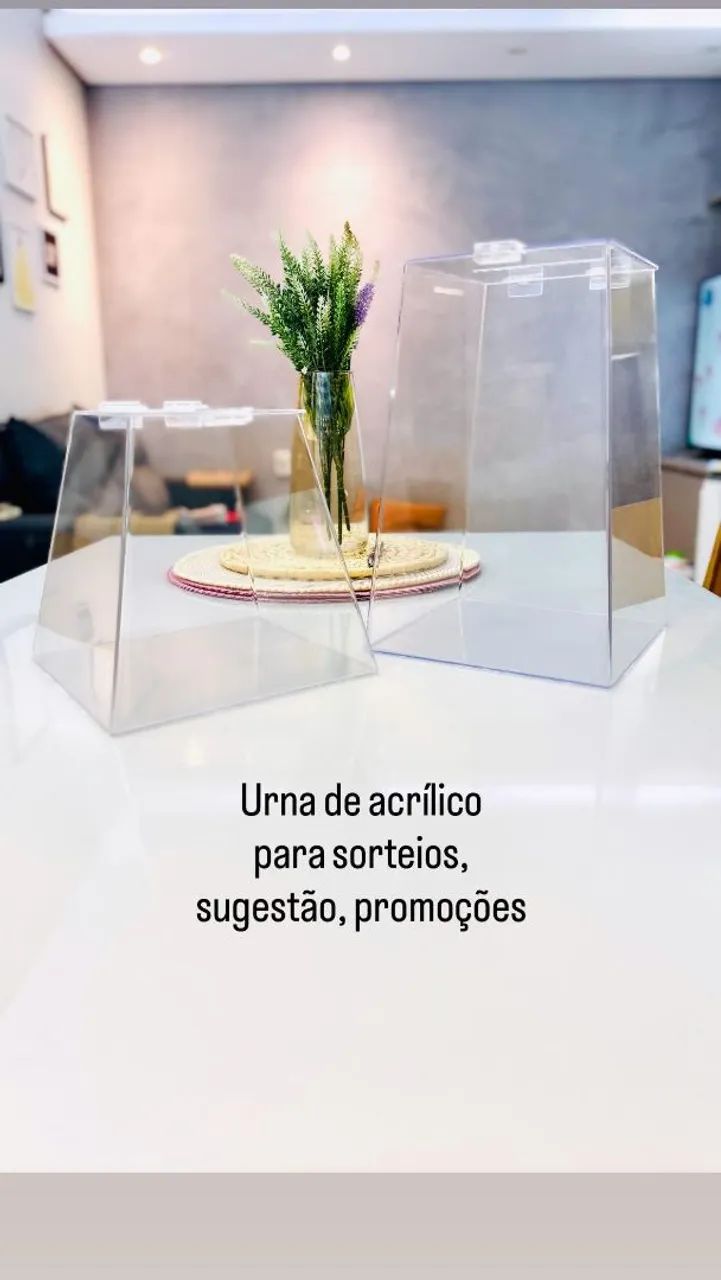 URNAS DE ACRILICO PARA SOTEIOS, SUGESTÕES E  PROMOÇÕES 