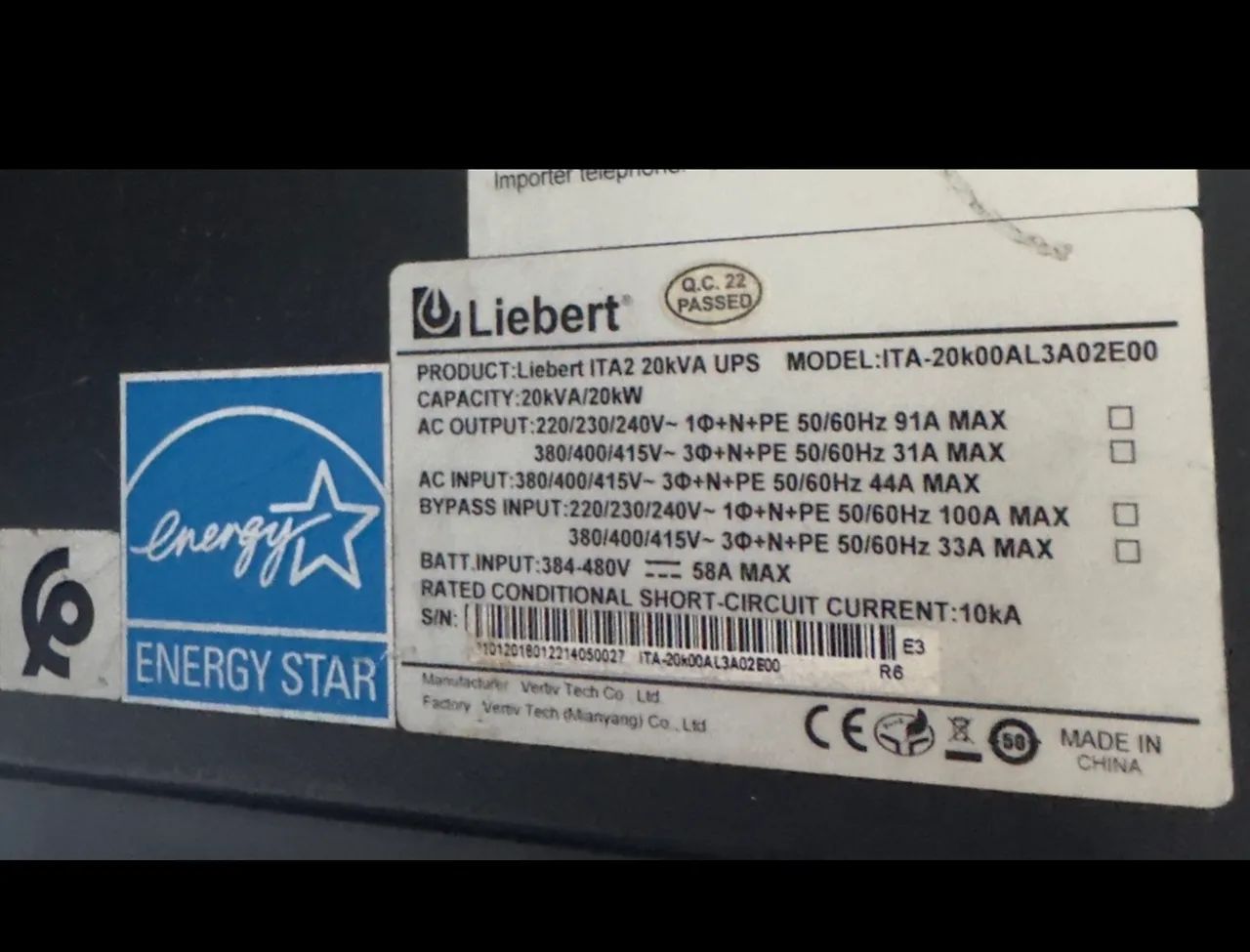 Nobreak Liebert ITA2 20kVA  trifásico 20 kva  - Foto 2