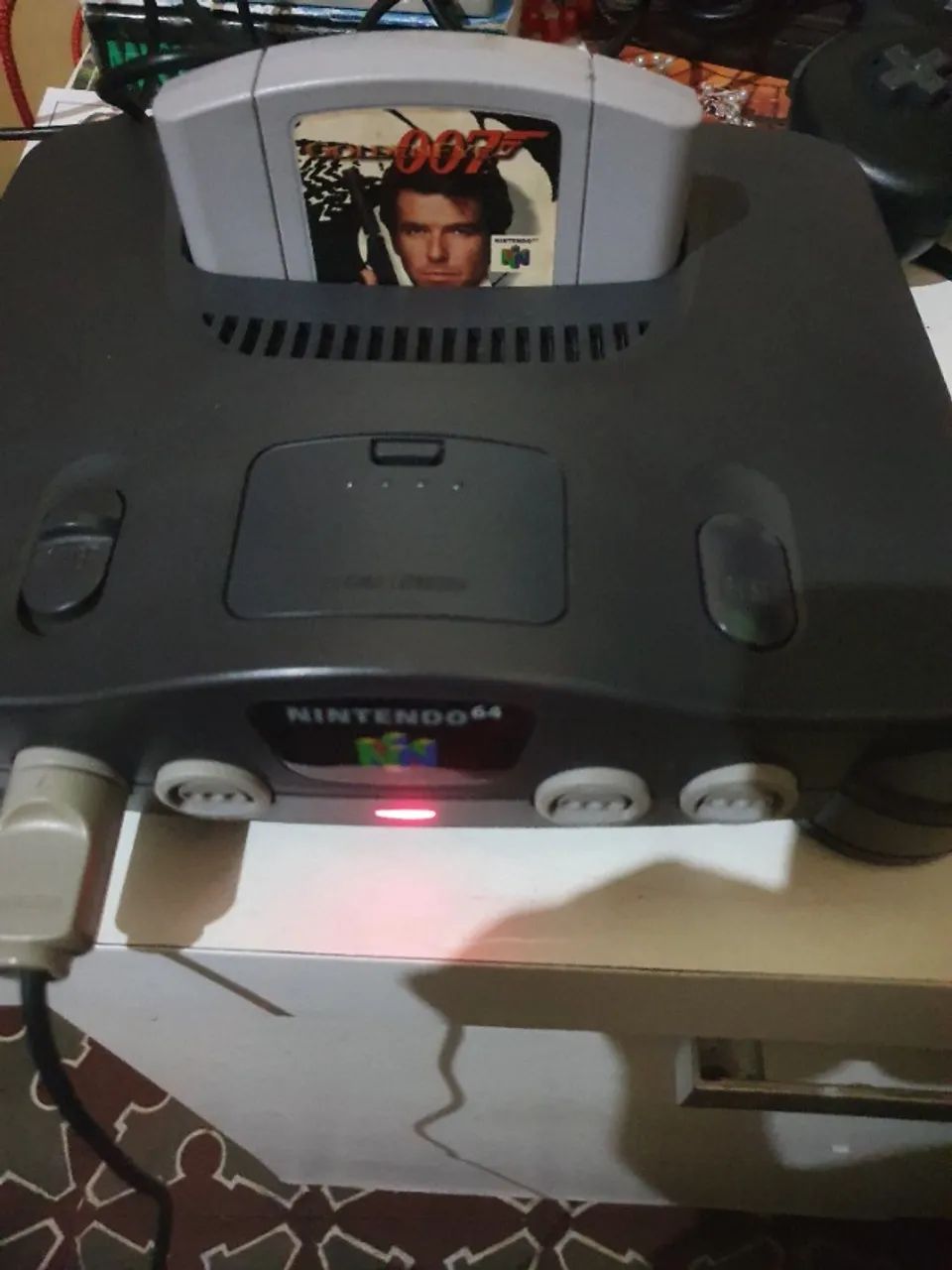 Console Nintendo 64 original com 2 controles, 2 jogos (007 e Aero Fighters Assault) - Foto 5