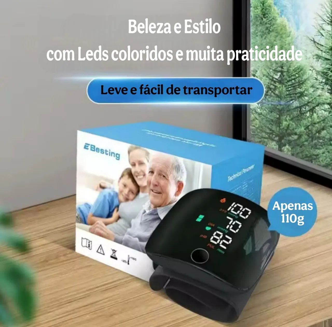 Monitor de pressão arterial de pulso inteligente - Recarregável - Foto 3