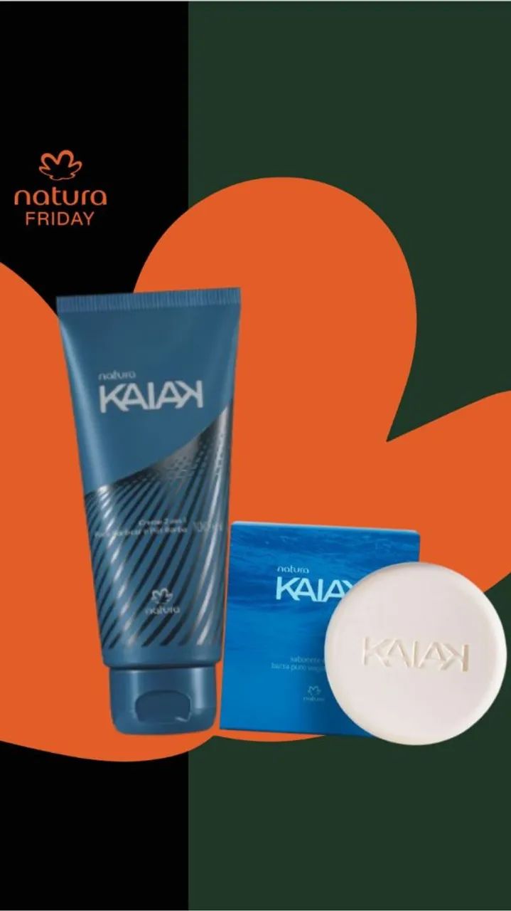 Presente Kaiak Tradicional Masculino - Creme 2 em 1 para Barbear e Pós Barba e Sabonete 
