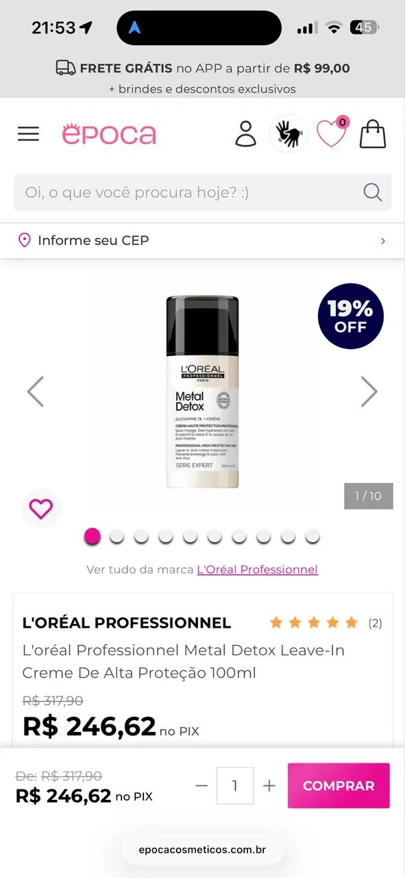 Leave in Metal Detox Loreal
