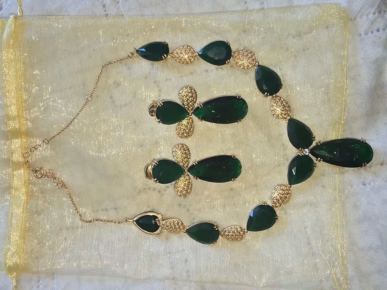 Conjunto Semijoias Verde-Esmeralda - Foto 2