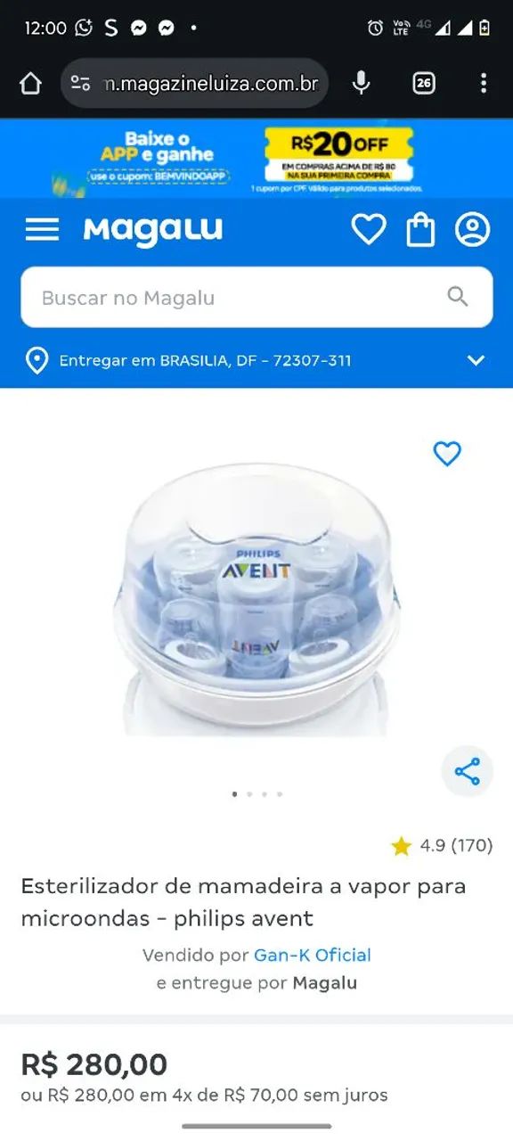 Esterilizador de mamadeira Philips Avent - Foto 4