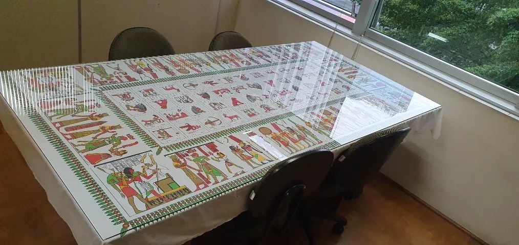 Mesa de Reuniao de Escritorio com Tampo de Vidro - Foto 3