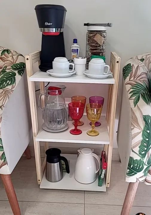 Carrinho Auxiliar Mesa de Canto do Café 