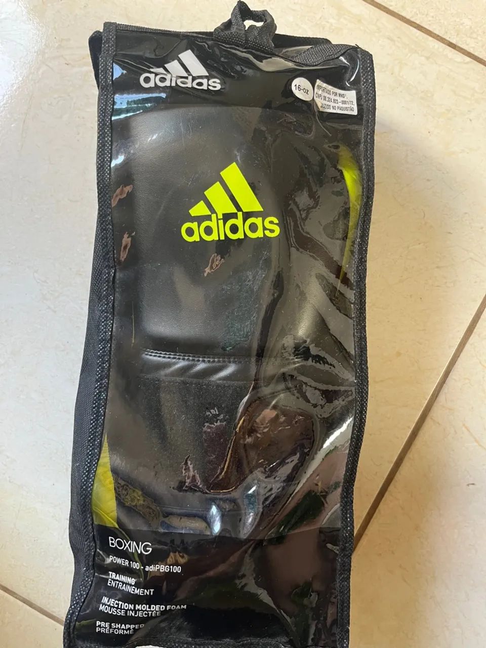 Luvas de Boxe Thai adidas Power 100 - Preto e Amarelo - Foto 5