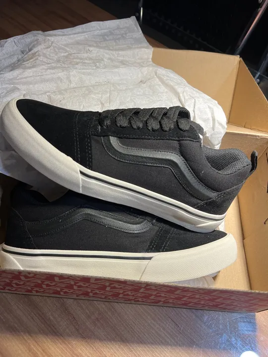 Tênis Knu Vans Skool Black True Bege