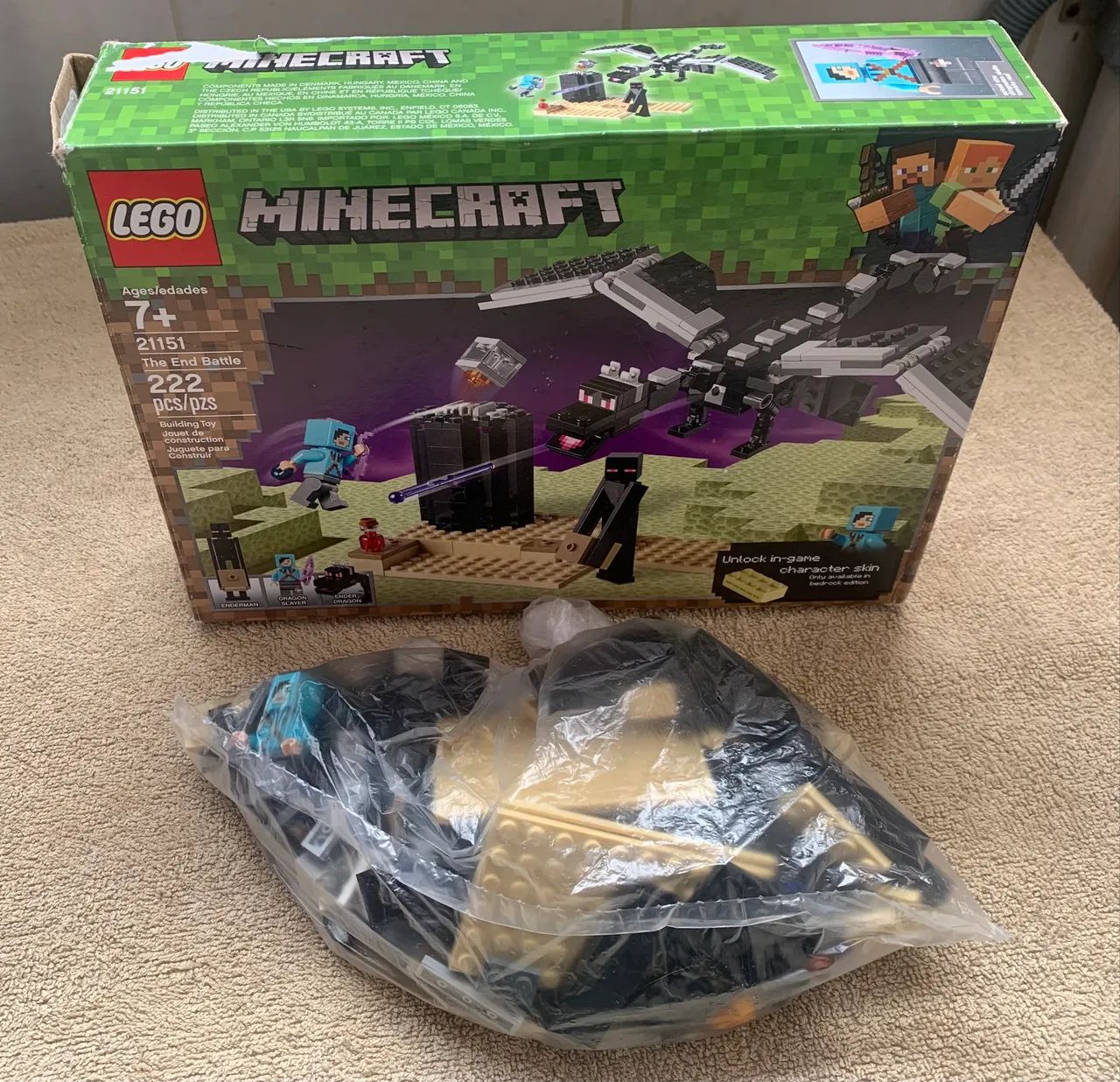 LEGO Minecraft 21151 A Batalha no End (com manual e caixa