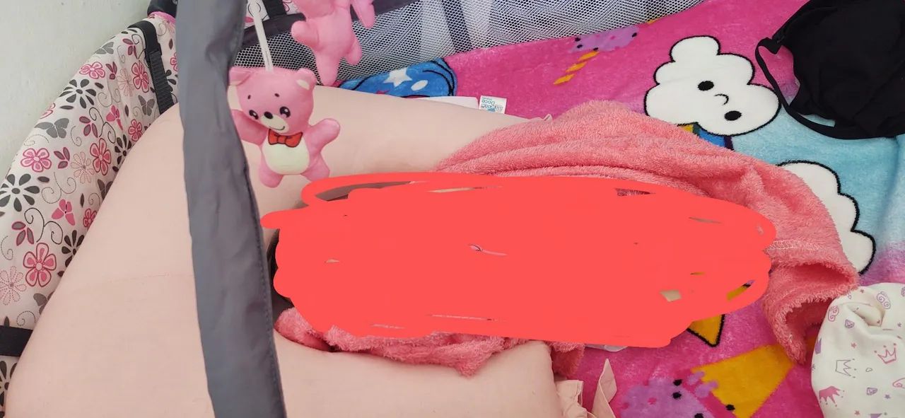 Berço portátil para bebê baby style Rosa - Foto 2