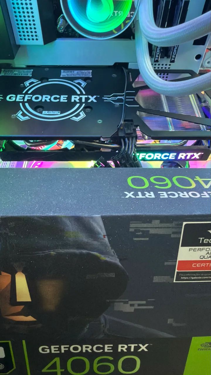 Placa de Vídeo RTX 4060 GALAX 1-click OC - impecável - zero - na caixa - Foto 2