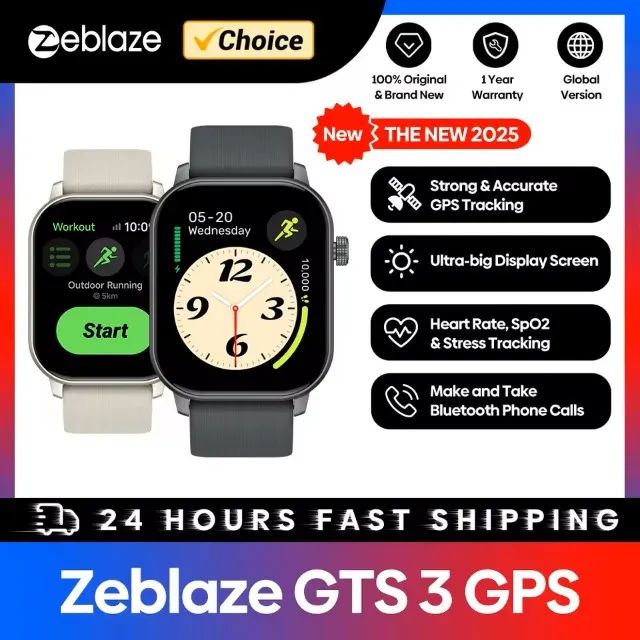 Smartwatch Zeblaze gts 3 gps tela 2.01