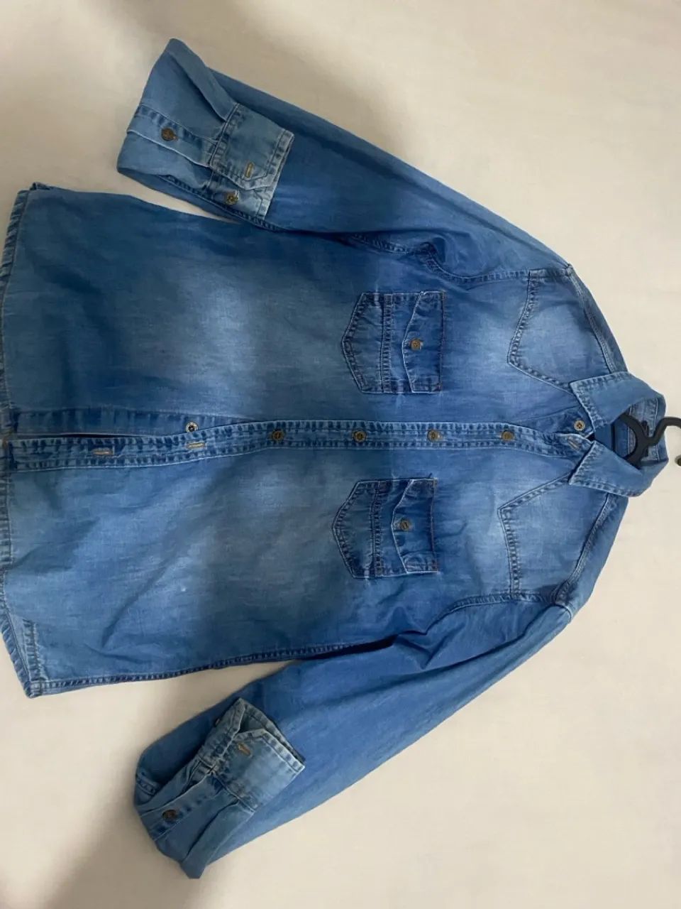 Camisa Jeans Masculina - Foto 2