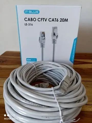 Cabo de caixa com 20MT Cat6 clipado produto novo - Foto 2