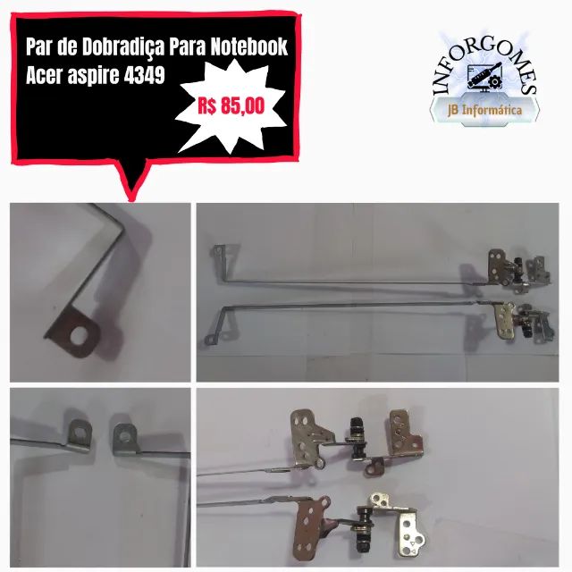 Par de Dobradiça Para Notebook Acer aspire 4349
