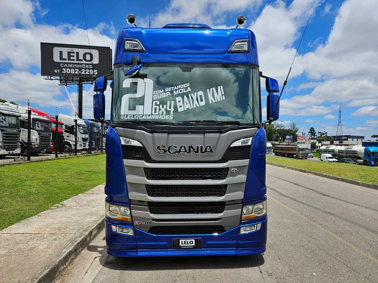 Scania R540 6x4 Bug Leve mola Teto Alto automático RETARDER Farol de teto e grade  - Foto 2