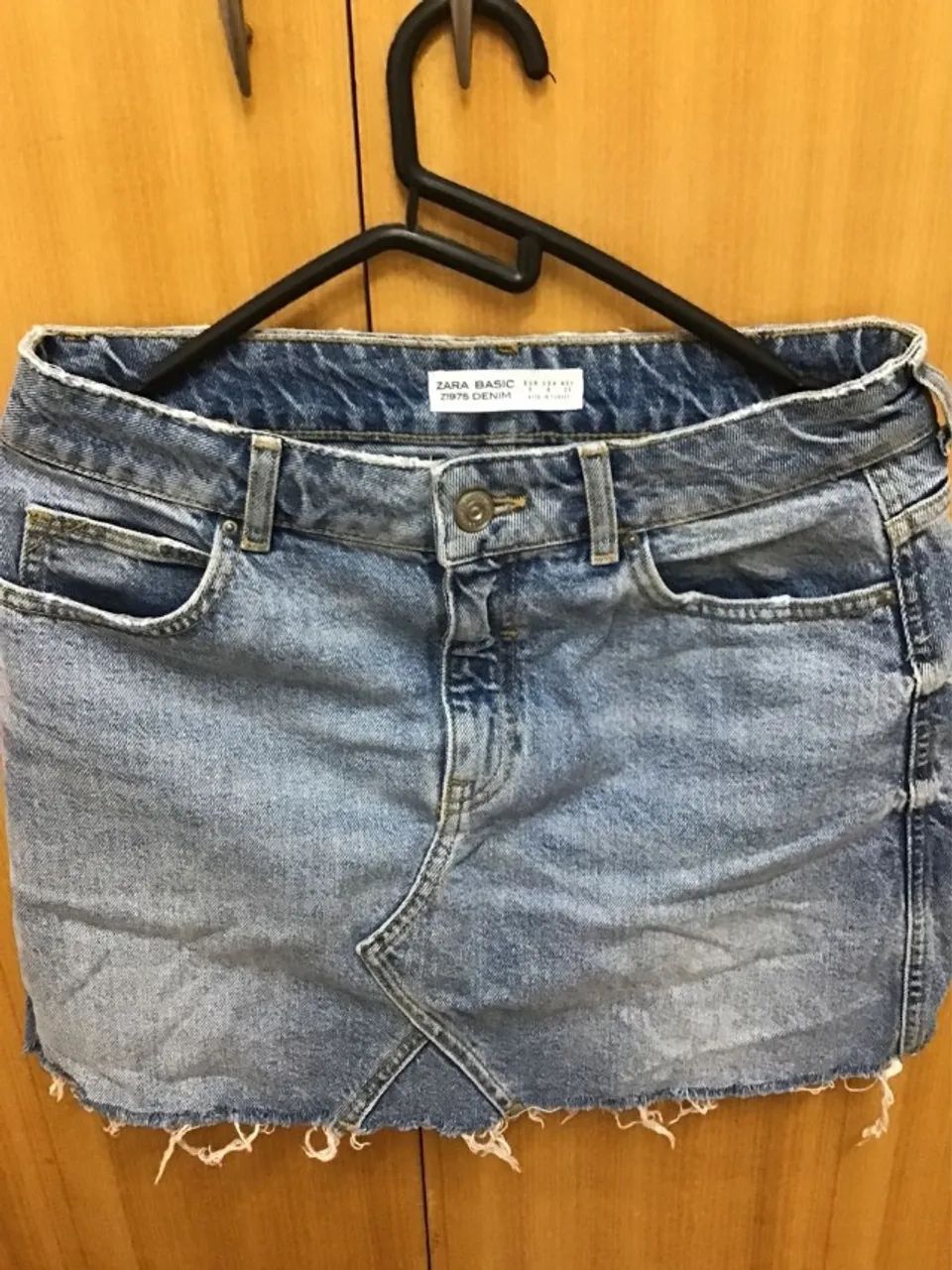 saia mini jeans zara p