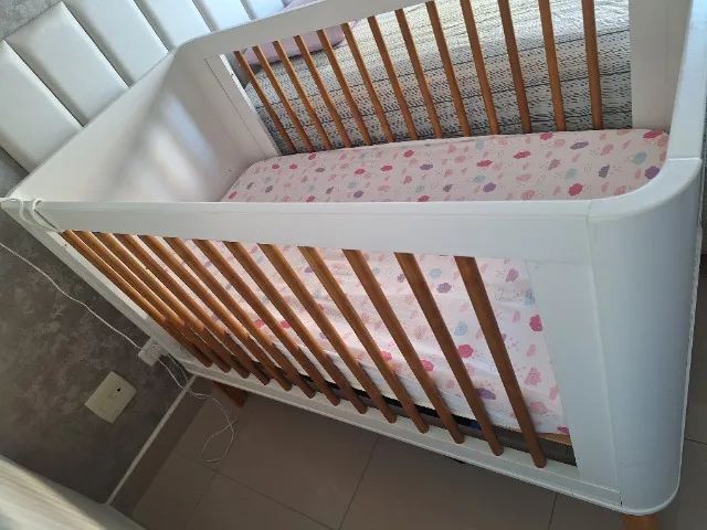 Berço Boom Classic Branco Fosco (Evolutivo / vira cama até 6 anos). - Foto 2