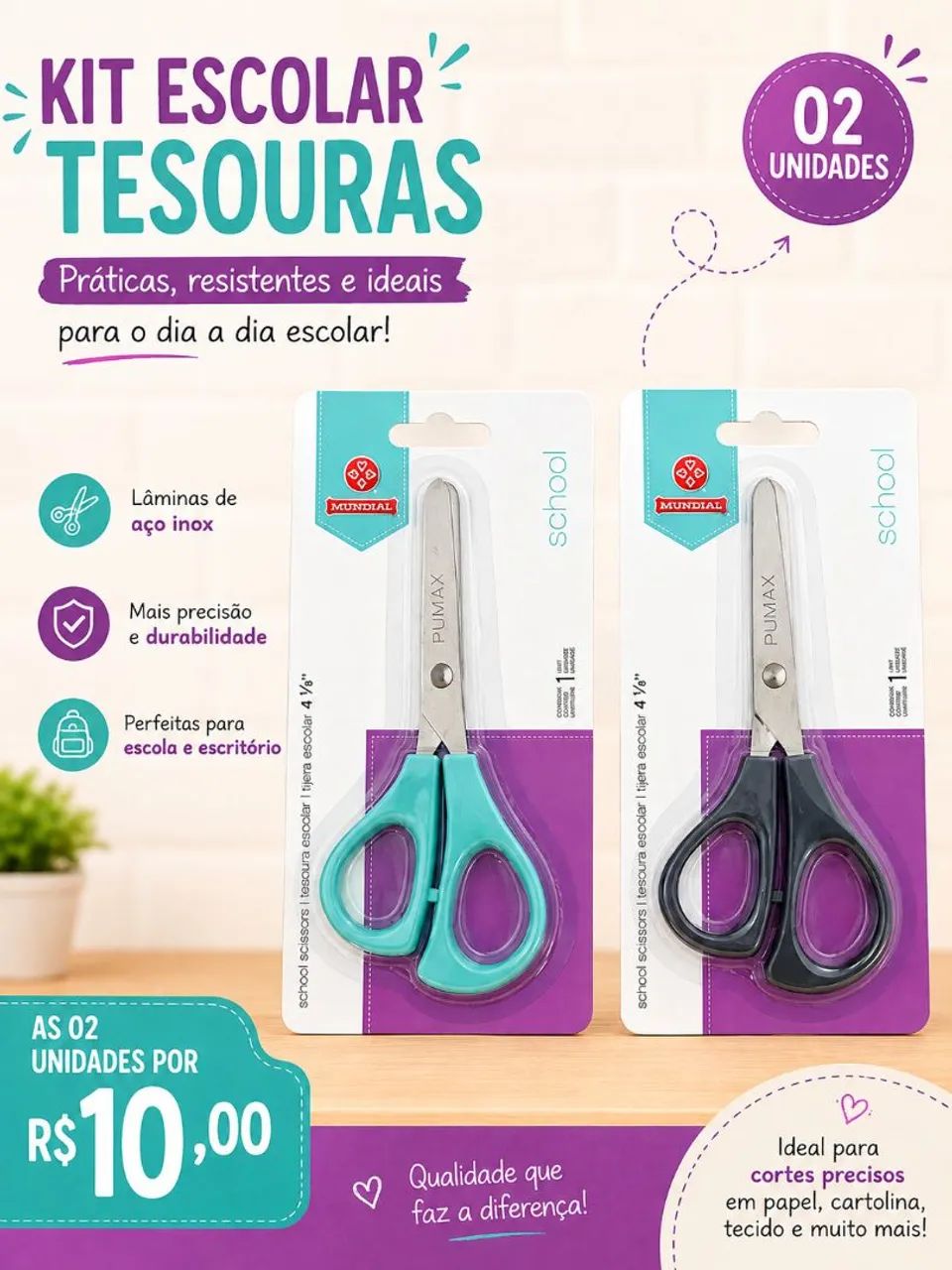 Tesoura escolar Mundial 
