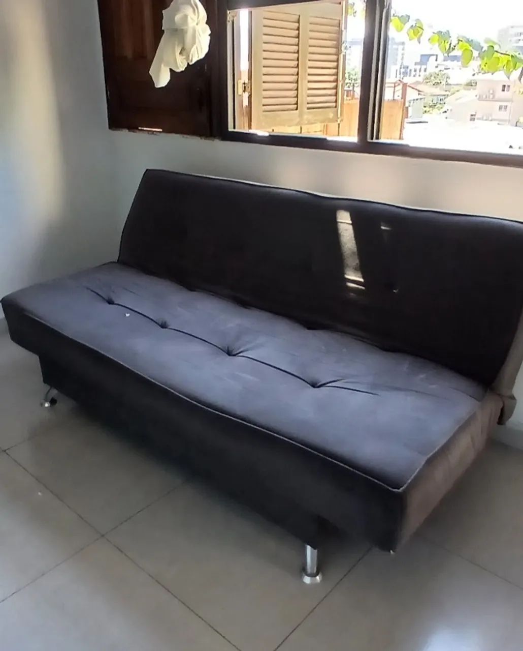 Sofá Cama Casal Grafite - Retrátil e Prático
