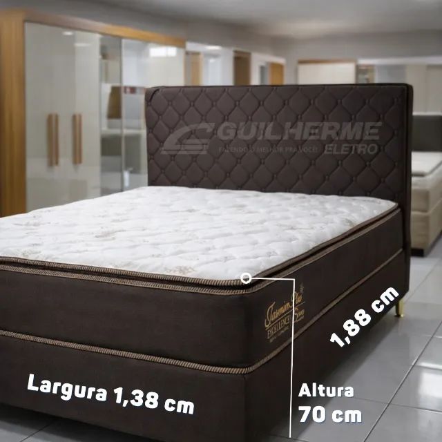 Conjunto box Casal Jasmim Plus Excellence C/pillow padrão 1,38  - Foto 4