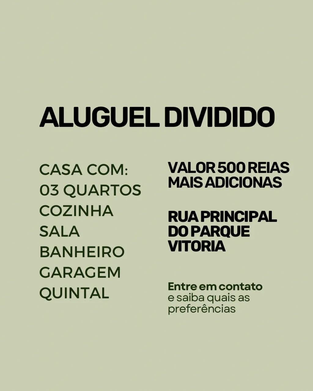 Aluguel dividido 