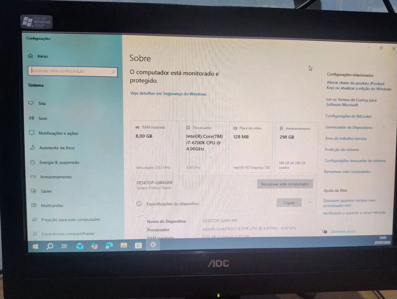 PC gamer Intermediário Completo i7-6700k - Foto 3