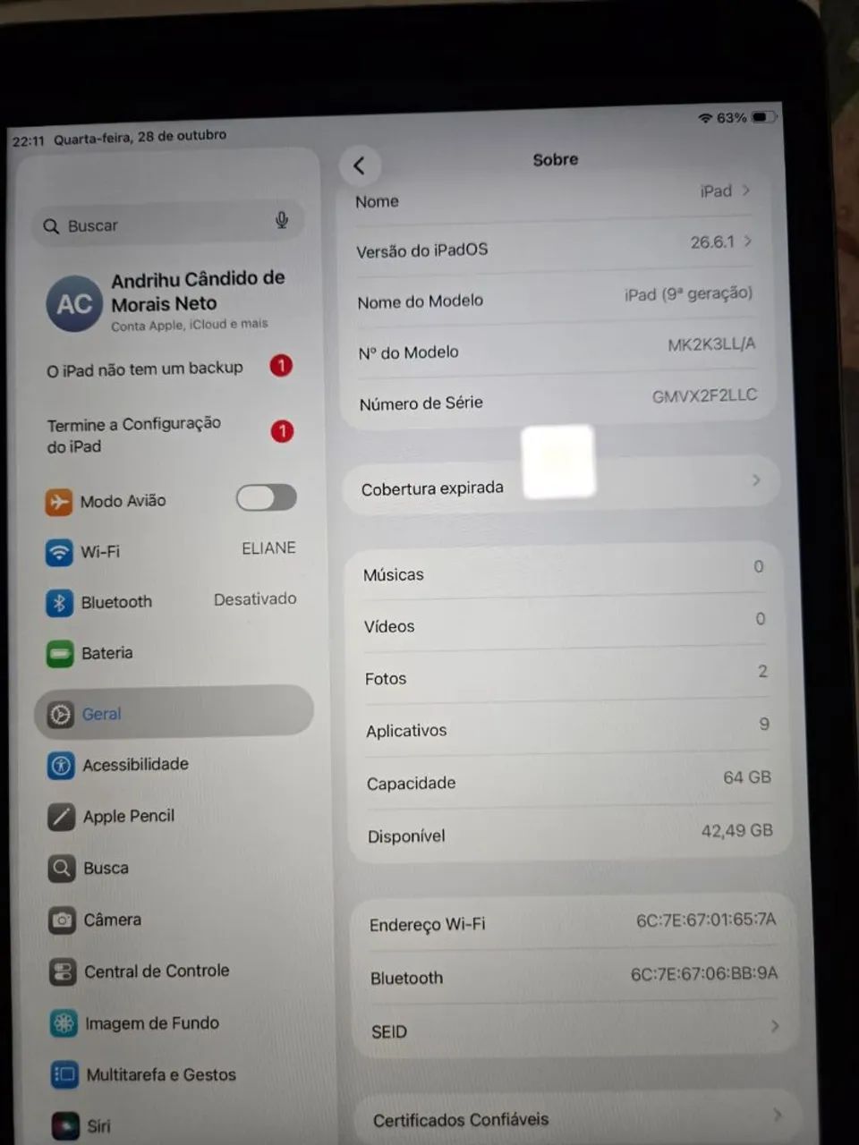Ipad 9° Geração 64GB + Acessórios  - Foto 4