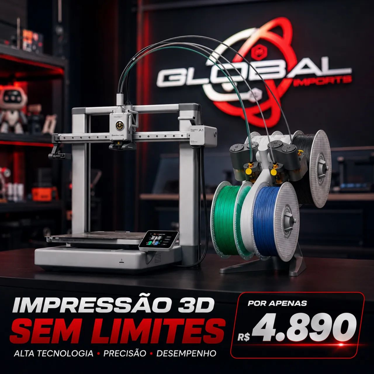 Bambu Lab A1 Combo + AMS Lite - Nova