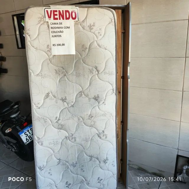 cama de rodinha com colchão densidade 33