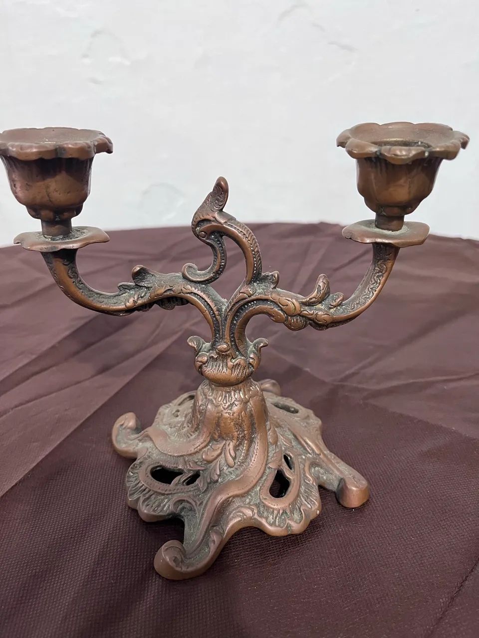 Castiçal bronze antigo - Foto 3