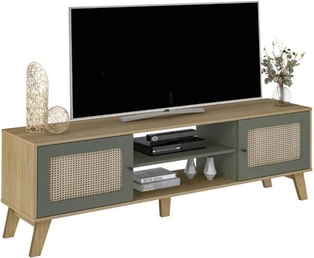 Rack para TV até 75" cor Carvalho com Menta - Foto 3