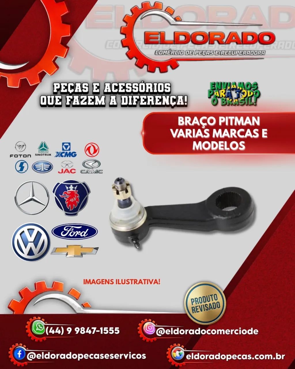 Braço Pitman varias marcas e modelosbb no