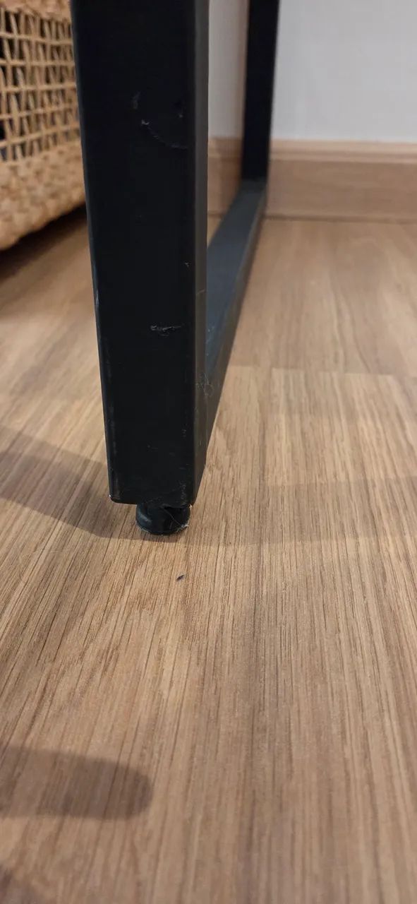 Mesa de fórmica branca e ferro - Foto 3