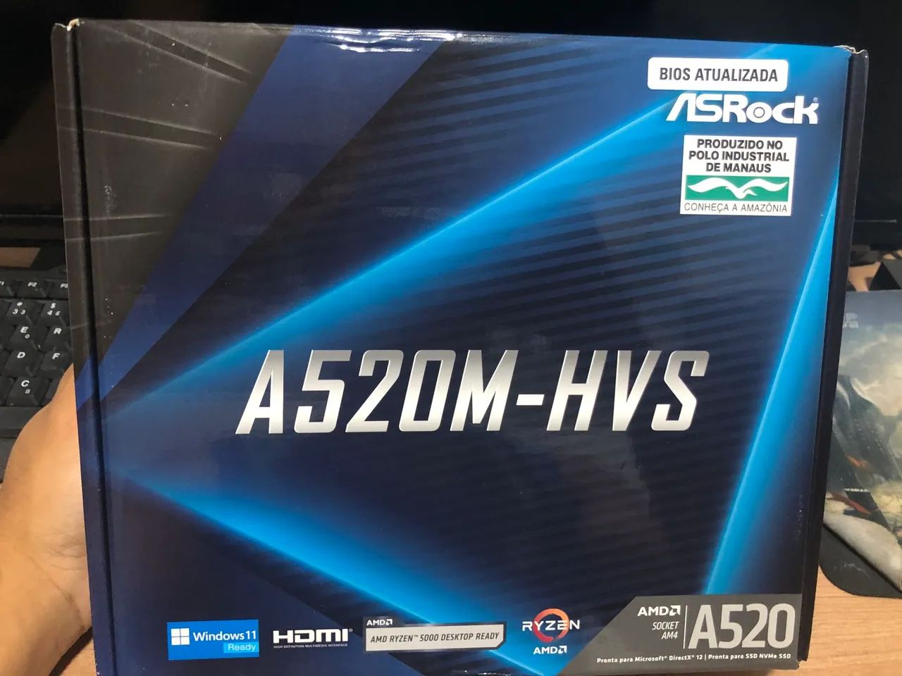 Placa Mãe A520M-HVS nova nunca usada na caixa