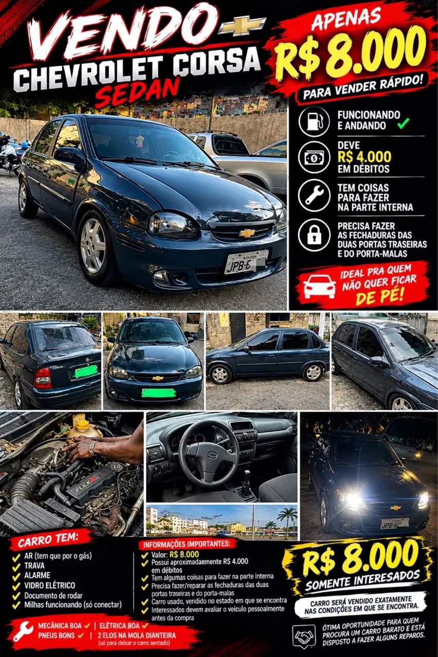 Chevrolet Corsa Wind 1.0 Mpf/milleniumi/ EFI 4P (álcool) 2000