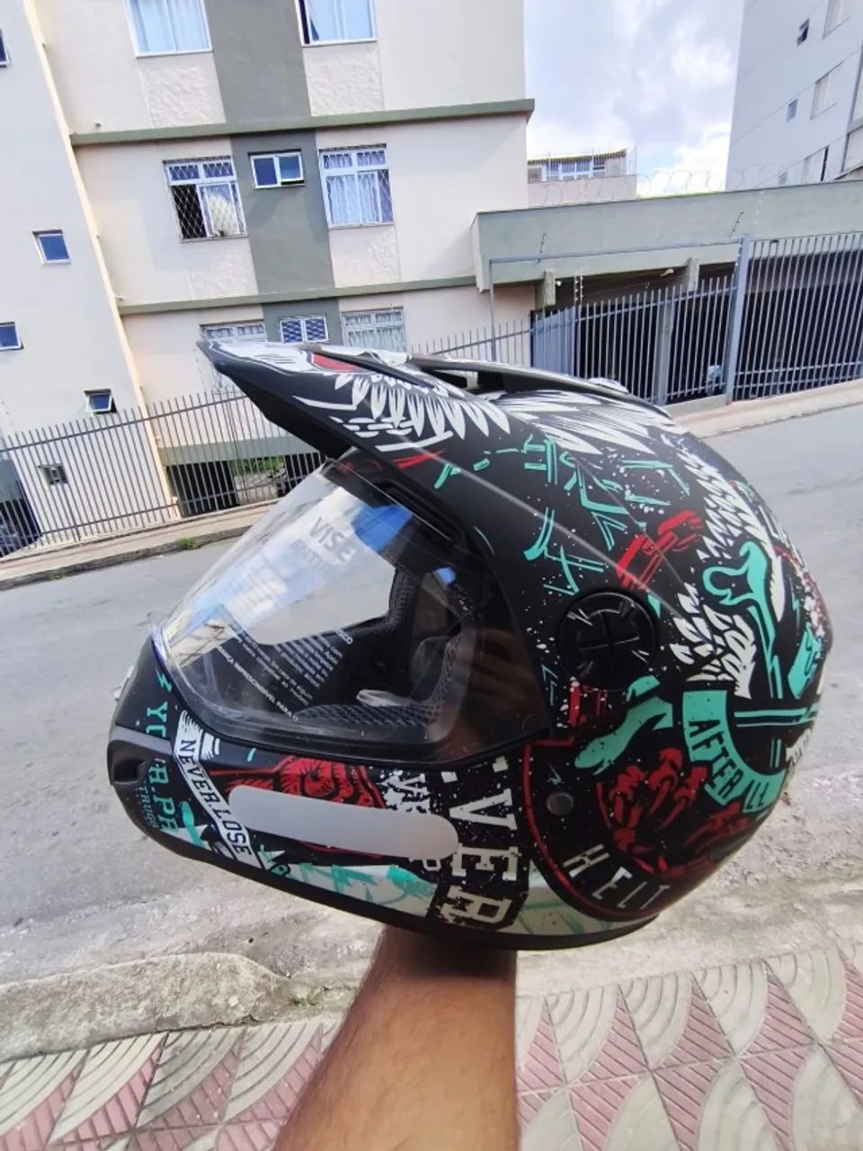 Capacete Cross Vison Glass Dusty MEGA BARATO!