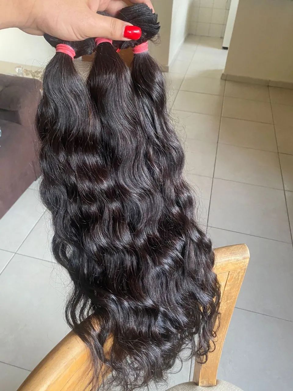 Cabelo vietnamita na tela 65cm