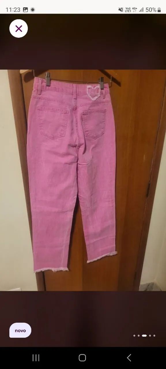Calça mom jeans rosa  - Foto 3