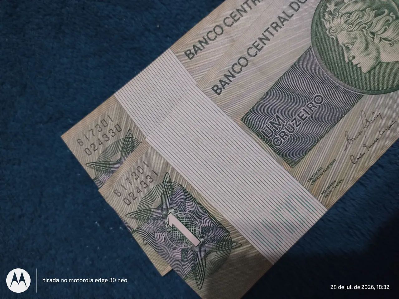 2 cédulas 1 cruzeiro sequência  - Foto 3