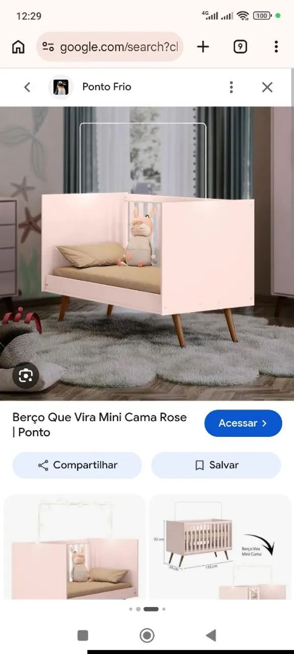 Berço que bira mini cama