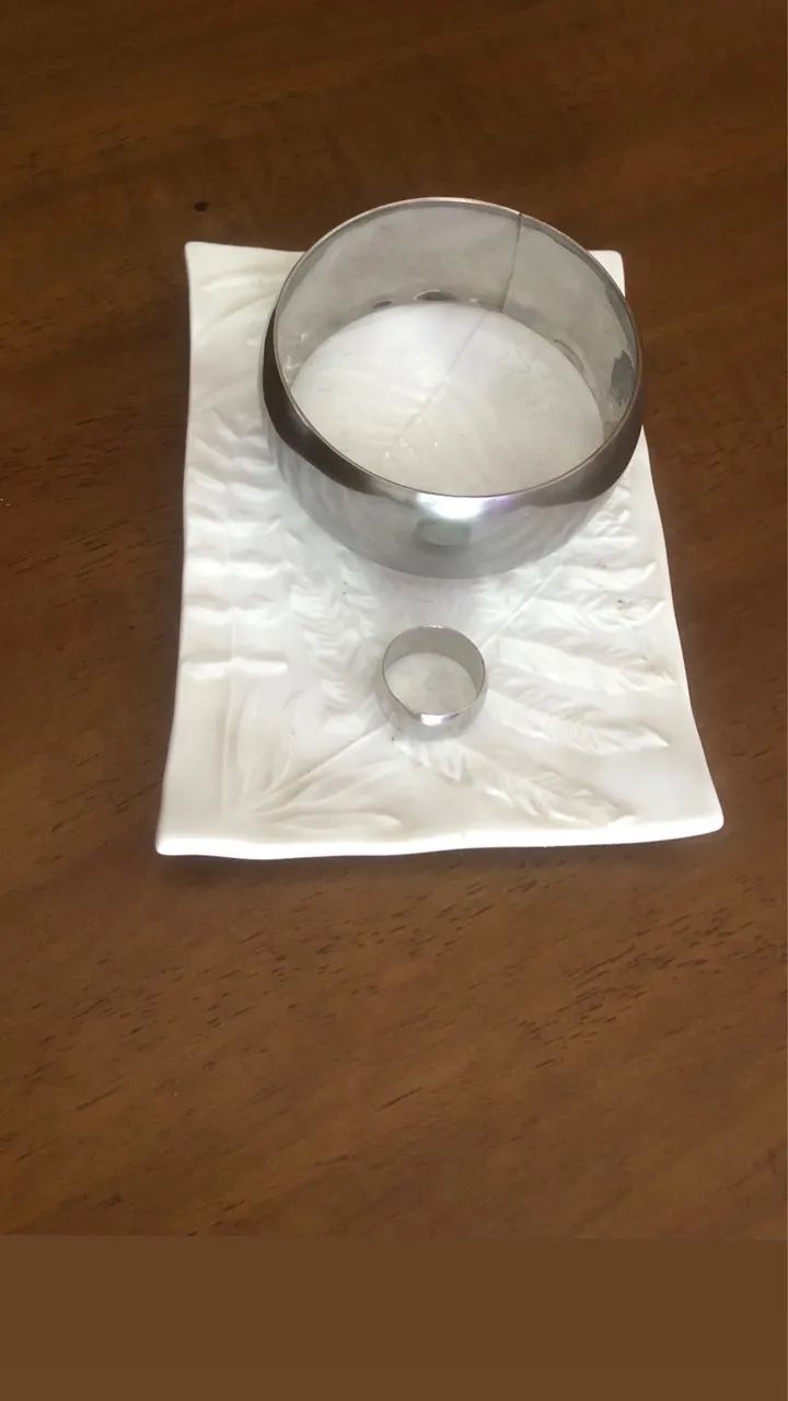 Pulseira e anel em aço inoxidável 