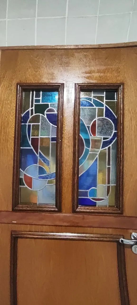 Porta de Madeira com Vitral - Foto 2