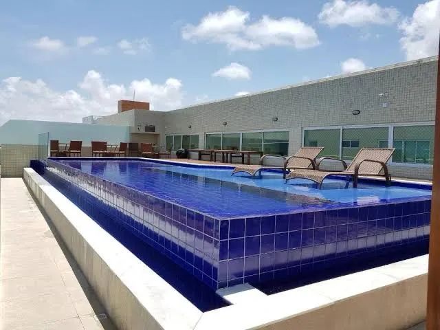 Flat mobiliado vista mar em Intermares, até 4 pessoas. 