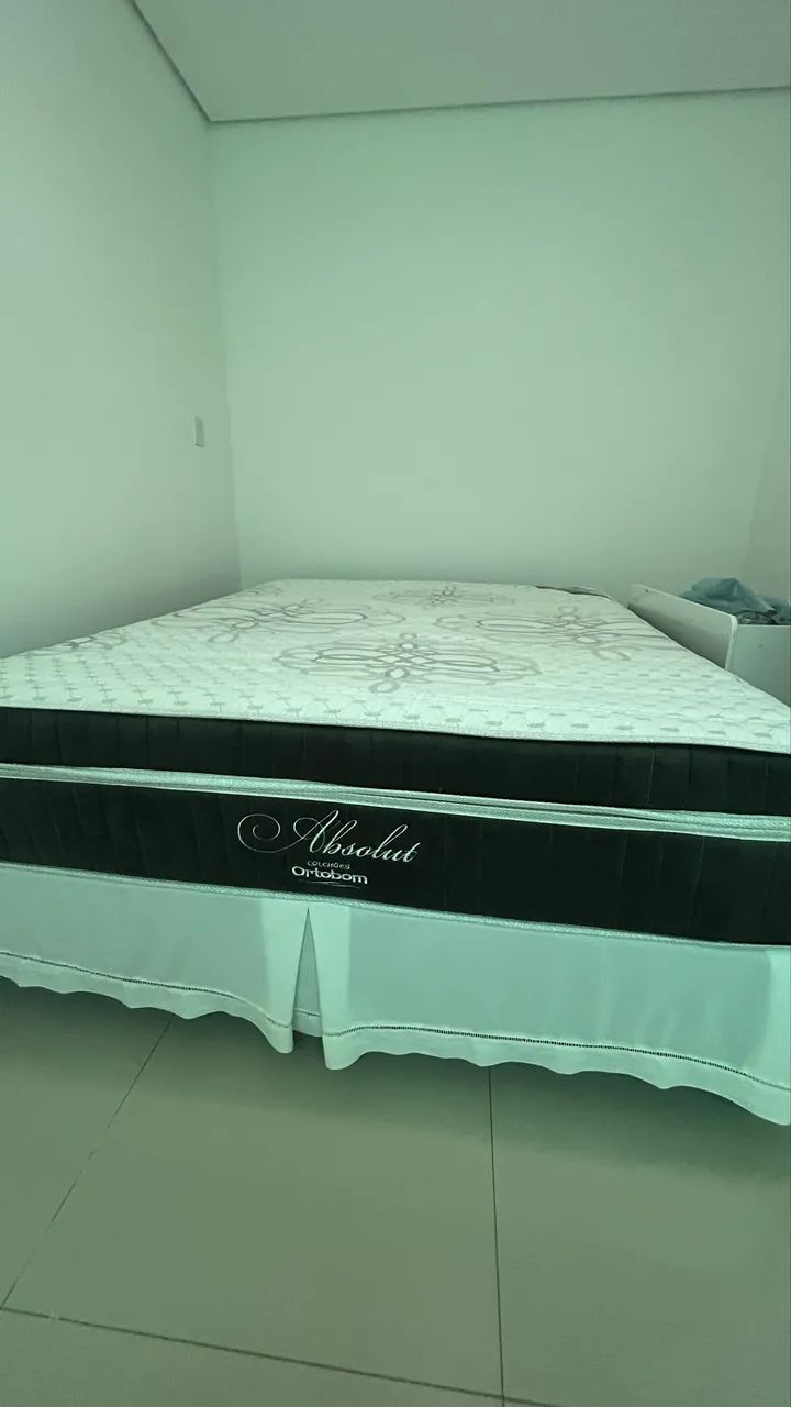 Cama box bi partida + colchão queen Absolut Ortobom - Foto 3