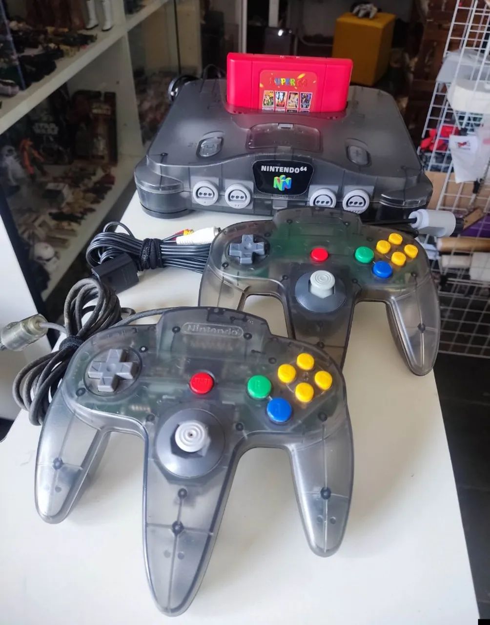 Nintendo 64 translúcido 2 controles 